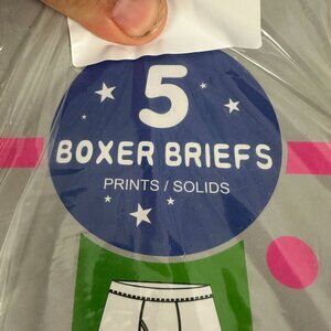 Boys Boxer Briefs 5-Pack  Age 6-7 Years Size S Animal Prints